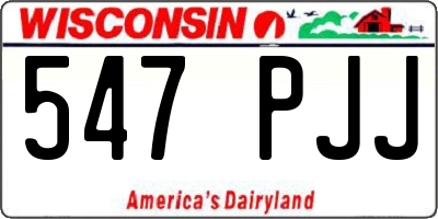 WI license plate 547PJJ