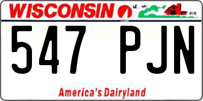 WI license plate 547PJN