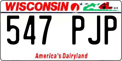 WI license plate 547PJP