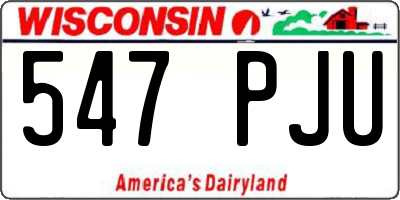 WI license plate 547PJU