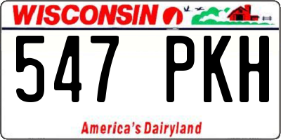 WI license plate 547PKH