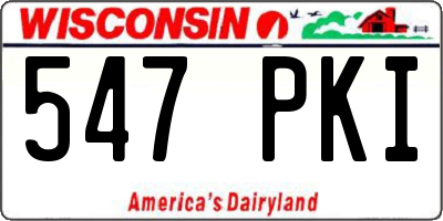 WI license plate 547PKI