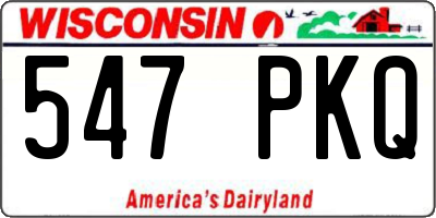 WI license plate 547PKQ