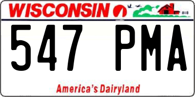 WI license plate 547PMA