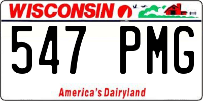 WI license plate 547PMG