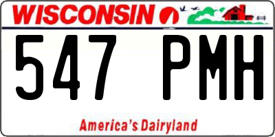 WI license plate 547PMH