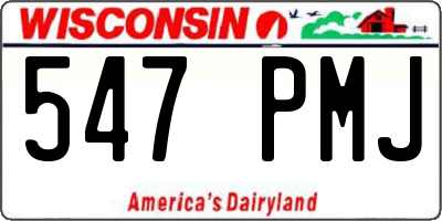WI license plate 547PMJ