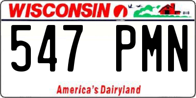 WI license plate 547PMN
