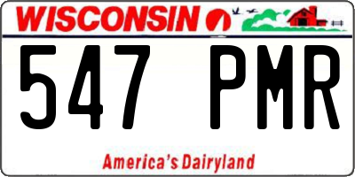 WI license plate 547PMR
