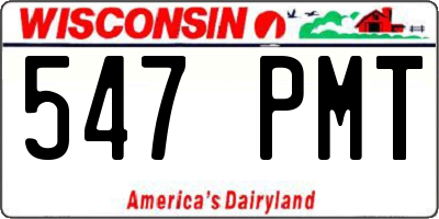 WI license plate 547PMT