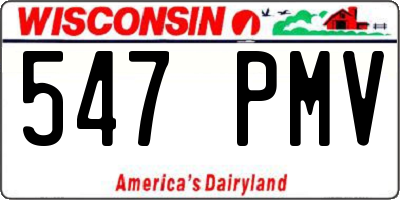WI license plate 547PMV
