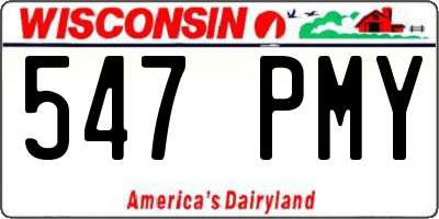 WI license plate 547PMY