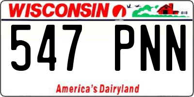 WI license plate 547PNN