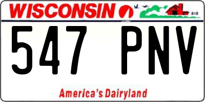 WI license plate 547PNV