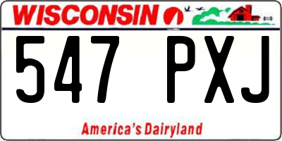 WI license plate 547PXJ