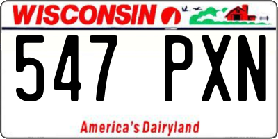 WI license plate 547PXN