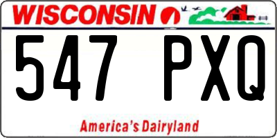 WI license plate 547PXQ