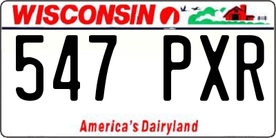 WI license plate 547PXR