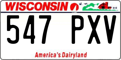 WI license plate 547PXV