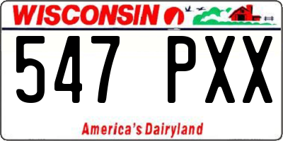 WI license plate 547PXX