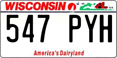 WI license plate 547PYH