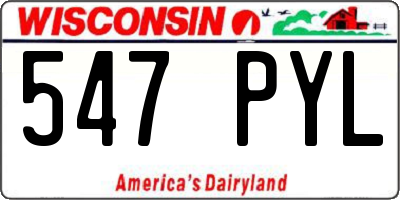WI license plate 547PYL