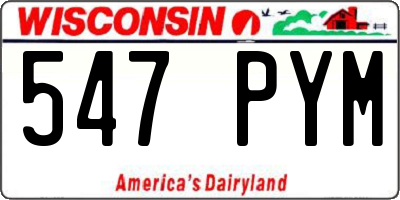 WI license plate 547PYM
