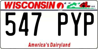 WI license plate 547PYP