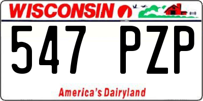WI license plate 547PZP