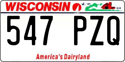 WI license plate 547PZQ