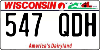 WI license plate 547QDH