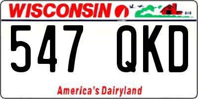 WI license plate 547QKD