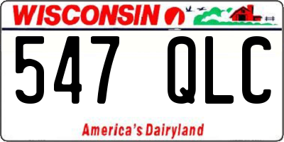 WI license plate 547QLC