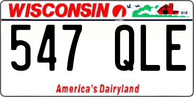 WI license plate 547QLE