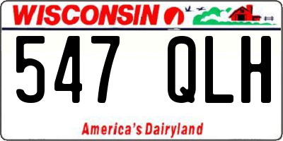 WI license plate 547QLH