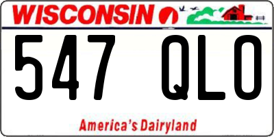 WI license plate 547QLO