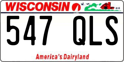 WI license plate 547QLS