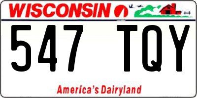 WI license plate 547TQY