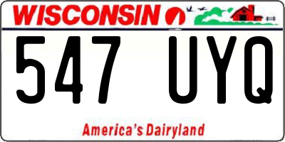 WI license plate 547UYQ