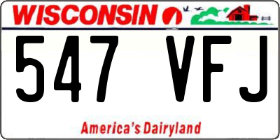 WI license plate 547VFJ