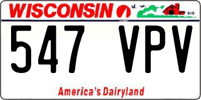 WI license plate 547VPV