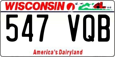 WI license plate 547VQB
