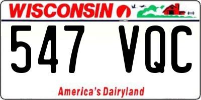 WI license plate 547VQC
