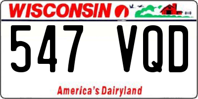 WI license plate 547VQD