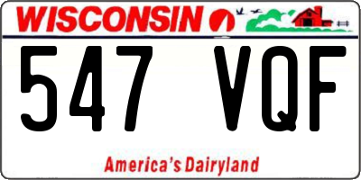WI license plate 547VQF