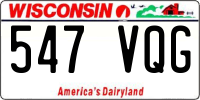 WI license plate 547VQG