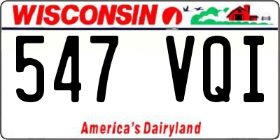 WI license plate 547VQI