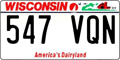 WI license plate 547VQN