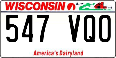 WI license plate 547VQO