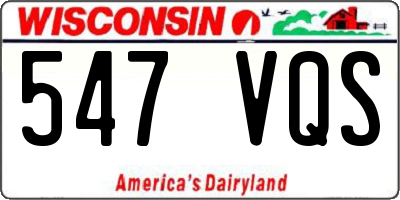 WI license plate 547VQS